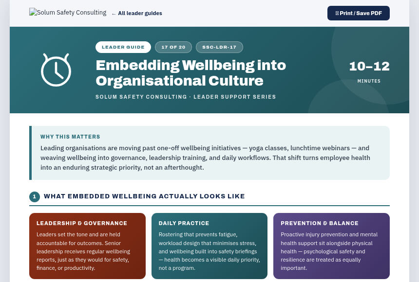Preview of the Embedding Wellbeing into Culture digital form